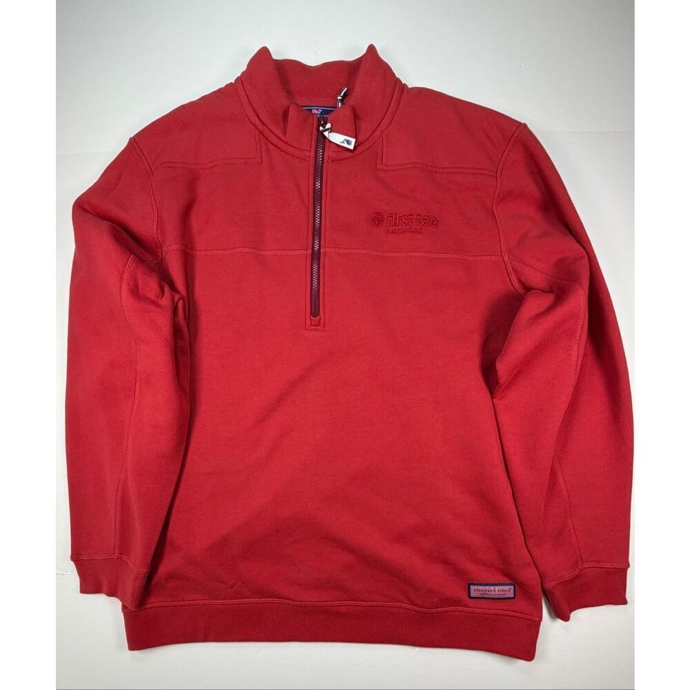 Vineyard Vines Nantucket Red Shep Shirt 1/4 Zip Sweatshirt Size XL NWT